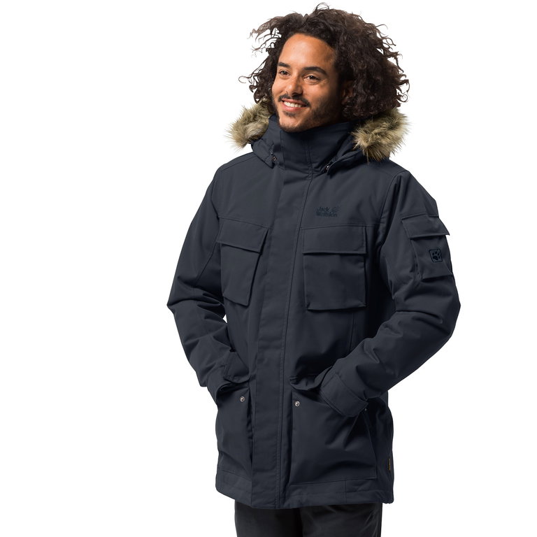 Jack Wolfskin Parka Glacier Canyon (wasser- und winddicht, PFC-frei) dunkelblau Herren